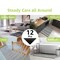 12 Pcs Rug Tape, Non Slip Rug Pads Grippers for Hardwood Floors and Tiles, Reusable Carpet Tape for Area Rugs, Double-Sided Adhesive Rug Stickers Keep Corners Flat (Black)